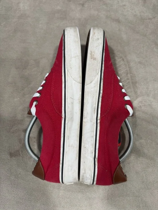 Vans Red Canvas Low-Top Sneakers - Picture 8 of 11